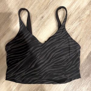 Lululemon align zebra striped tank top size 6